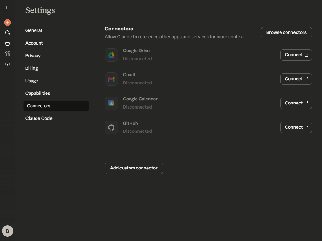 Claude Add Custom Connector